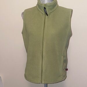 Classic Woolrich Olive Green Fleece Vest Size S
